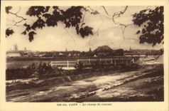 POSTAL Caen de la VENDIMIA los caballos de Hippsisme del hipodromo