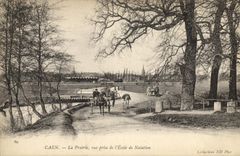 POSTAL Caen de la VENDIMIA el prado vista de L escuela de natacion
