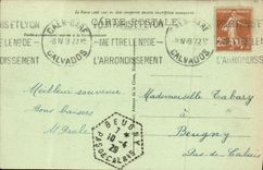 POSTAL Caen de la VENDIMIA las paredes del castillo