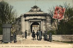 La POSTAL Caen de la VENDIMIA lleva el principal de los cuarteles Lefebvre Militaria Soldat del castillo