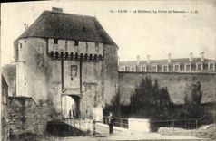 POSTAL Caen de la VENDIMIA el castillo la puerta de la ayuda