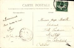 POSTAL Caen de la VENDIMIA el castillo la puerta de la ayuda