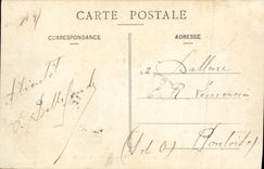POSTAL Caen de la VENDIMIA entrada de los soldados de Militaria del castillo
