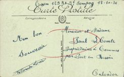 POSTAL Caen de la VENDIMIA los cuarteles del castillo visto de