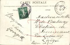 VINTAGE POSTCARD Hello of Caen
