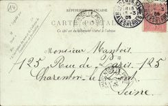 POSTAL Caen de la VENDIMIA el senorio del puente de Creon