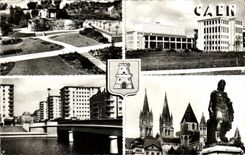 POSTAL MODERNA recinto de Caen del castillo y de los jardines