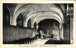 POSTAL Caen de la VENDIMIA la abadia vieja de la universidad con los hombres La Chapelle