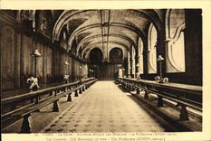 POSTAL Caen de la VENDIMIA la abadia vieja de la universidad con los hombres Prefecuture