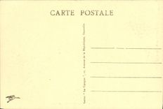 POSTAL Caen de la VENDIMIA la abadia vieja de la universidad con los hombres Prefecuture