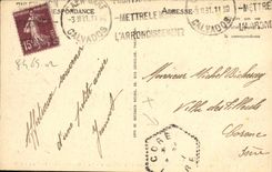 POSTAL Caen de la VENDIMIA la abadia vieja de la universidad con los hombres el refectorio