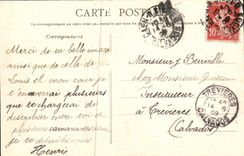 POSTAL Caen de la VENDIMIA la abadia vieja de la universidad de Malherbe con los hombres el refectorio