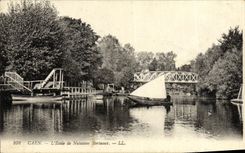 POSTAL Caen L escuela de la VENDIMIA del barco de la natacion
