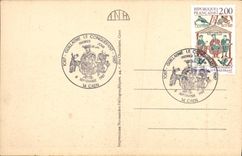 VINTAGE POSTCARD Teacher training school Girls old Abbey with the Men Palate Of the dukes