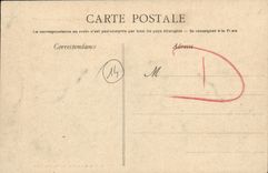 El hotel de Caen de la POSTAL de la VENDIMIA de la prefectura acaba en 1849