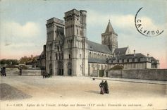 POSTAL Caen L iglesia de la VENDIMIA de la abadia de la trinidad a las senoras junto en el sur occidental
