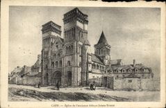 Iglesia de Caen de la POSTAL de la VENDIMIA de L trinidad santa de la abadia vieja