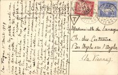 POSTAL Caen de la VENDIMIA la abadia de la trinidad con las senoras