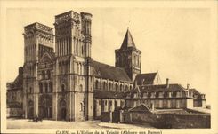 POSTAL Caen L iglesia de la VENDIMIA de la abadia de la trinidad a las senoras