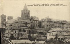La iglesia de Caen de la POSTAL de la VENDIMIA de dios de la trinidad y del hotel funda por la reina de Matilde