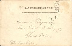 Alrededores de la POSTAL de la VENDIMIA de la camara acorazada de Caen Notre Dame de Dellvrande