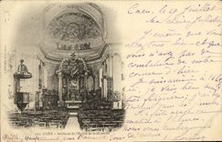 POSTAL Caen interior de la VENDIMIA de L iglesia de Gloriette