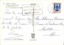 POSTAL MODERNA Caen L abadia con los hombres el claustro la linterna de la torre