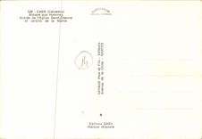 POSTAL MODERNA abadia de Caen con el Apse de los hombres de L iglesia Etienne Saint y Jardins del ayuntamiento