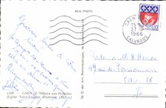 POSTAL MODERNA Caen L abadia con el illuminee de Saint E tienne de la iglesia de los hombres