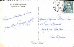 POSTAL MODERNA iglesia Etienne de Caen Saint