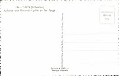 POSTAL MODERNA Caen Abbaye con los hombres asa fuera del hierro labrado