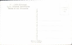 POSTAL MODERNA Apse de Saint E tienne de la iglesia de la abadia de Caen y D vista junto