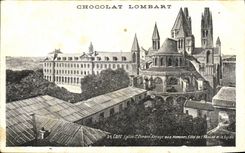 La POSTAL Caen Eglise Saint E tienne Abbaye de la VENDIMIA con los hombres dimensiona L apse y la universidad