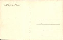 Iglesia santa Etienne de la mujer mayor de Caen de la POSTAL de la VENDIMIA