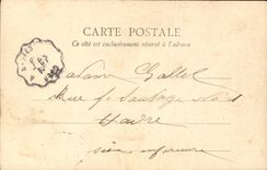 Iglesia vieja Etienne santo de Caen de la POSTAL de la VENDIMIA