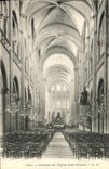 VINTAGE POSTCARD Interior Caen of Church Etienne Saint