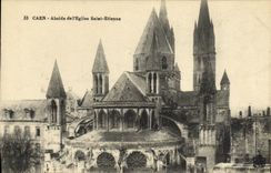 Apse de Caen de la POSTAL de la VENDIMIA de L iglesia Etienne Saint