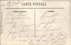 La POSTAL Caen de la VENDIMIA marca con hoyos St Julien santo e iglesia Etienne