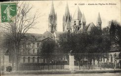 Abadia de Caen de la POSTAL de la VENDIMIA de L iglesia Etienne Saint