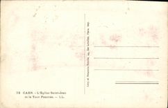 St Jean de la iglesia de Caen de la POSTAL de la VENDIMIA