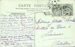 POSTAL Caen L iglesia Jean santo de la VENDIMIA el cubo