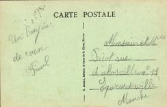 Puerta de Caen de la POSTAL de la VENDIMIA de L detalle de la iglesia del ataque frontal