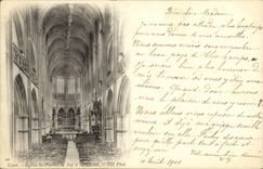 Saint Pierre de la iglesia de Caen de la POSTAL de la VENDIMIA el cubo y el estribillo