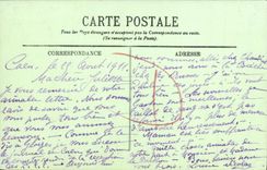 Saint Pierre de la iglesia de Caen de la POSTAL de la VENDIMIA visto del castillo