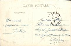 Saint Pierre de la iglesia de Caen de la POSTAL de la VENDIMIA visto de los cuarteles del castillo