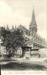 Saint Pierre L Apse de la iglesia de Caen de la POSTAL de la VENDIMIA vista del bulevar
