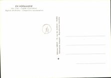 POSTAL MODERNA St Pedro de la iglesia de Normandia que irradia capillas