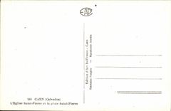 St Pedro y el Saint Pierre de la iglesia de Caen de la POSTAL de la VENDIMIA del lugar