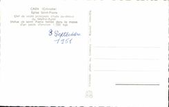 POSTAL Caen L situee principal de la VENDIMIA del Saint Pierre trapezoidal de la iglesia a la tapa del puente principal del horno