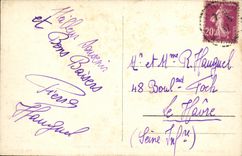 VINTAGE POSTCARD Franceville Plage the Beach Bicycle Cycles